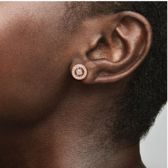 Pandora Circle Stud Earrings in Rose Gold - Picture 10 of 10